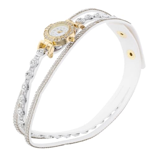 WRITWAA Mode Perlenuhr Für Damen Vintage Armbanduhr Mit Elegantem Design Und Präzisem Quartzwerk Als Zum Geburtstag Stilvolle Damenarmbanduhr Weiß von WRITWAA