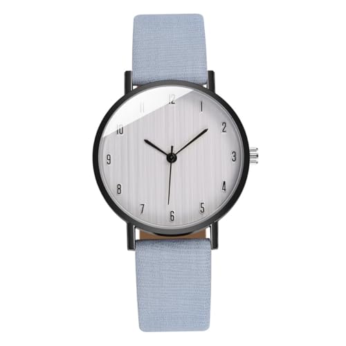 WRITWAA Stylische Damen Armbanduhr Mit Lederarmband Leichte Und Ablesbare Quarzuhr Als Festivalgeschenk Für Frauen Und Jugendliche in Blau von WRITWAA