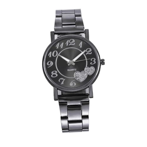 WRITWAA Elegante Damen-Armbanduhr Mit Edelstahlband Und Herzdesign Präzise Quarzbewegung Stylisch Und Vielseitig Für Business Freizeit Und Besondere Anlässe von WRITWAA