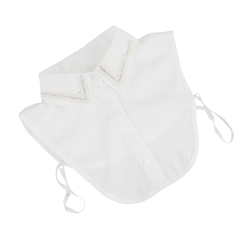 WRITWAA Dekoratives Mit Juwelen Und Perlen Abnehmbares Falsches Für Weißes Kunsthalsband Für Partys Arbeit Und Freizeit von WRITWAA