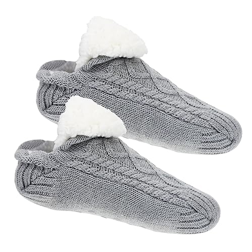 WRITWAA Dicke Warme Indoor Socken für Damen Flauschige Rutschfeste Haussocken Kuschelige Winter Fußwärmer aus Hochwertigem Plüsch für Zuhause und Entspannte Stunden von WRITWAA