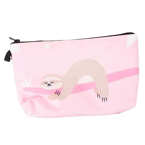 WRITWAA Digitaldruck-faultier Dekorative Kosmetische Tasche Tragbare Kosmetiktasche Aufbewahrungstasche Make-up-Organizer-Tasche Tragbare Kulturtasche Dekorative Schminktasche Polyester von WRITWAA