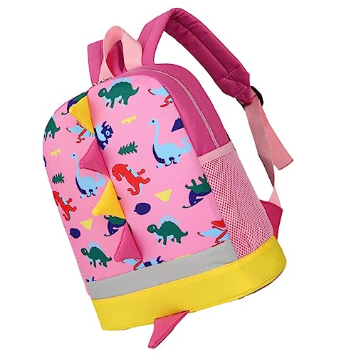 WRITWAA Dinosaurier Rucksack Für Kinder Cartoon Design Kleinkind Rucksack Vorschultasche Pink Ausreichend Raum Für Snacks Und Bücher von WRITWAA