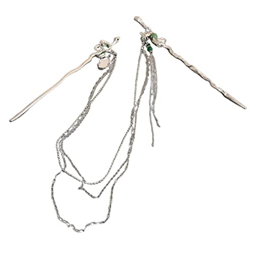 WRITWAA Doppel-haarstab Mit Quaste Für Frauen Chinesische Haarnadel Haarklammer Für Hochsteckfrisuren Eleganter Haarschmuck Einzigartiges Accessoire Für Hochzeiten Und Partys von WRITWAA