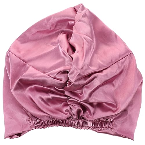 WRITWAA Doppellagige Satin Haarhaube Atmungsaktiv Und Verstellbar Für Make Up Spa Und Schlaf Duschkappe Für Damen von WRITWAA
