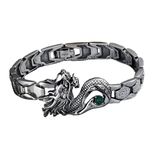 WRITWAA Dragon Jahr Armband Herren Robustes Zinklegierung Schmuck Einzigartiges Design Stilvolles für Frauen Mädchen Wrist Jewelry von WRITWAA