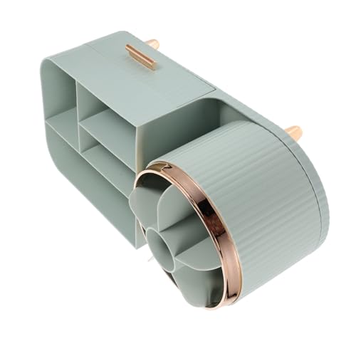 WRITWAA Drehbarer Make-up-pinselhalter Schminktisch-organizer Mit Integrierter Aufbewahrungshalter Für Eitelkeitstisch Make-up-organizer-box Aus Kunststoff von WRITWAA