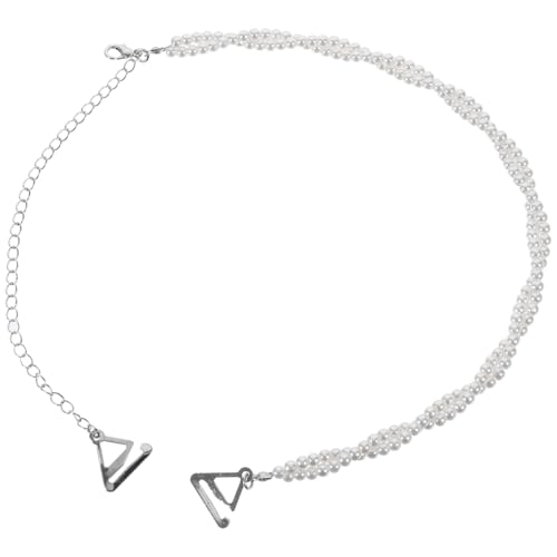 Perlen-BH-TräGer – Verstellbare Schultergurte FüR Tanktops Kleider Und Bikinis Elegantes Dekoratives Design Aus Perl- Und Metallmaterial Beige von WRITWAA