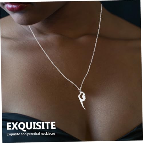 WRITWAA Edelstahl Turnen Anhänger Halskette Damen Herren Modisches Schmuckstück Leichter Metallanhänger Kreatives Design für Turnen und Alltag Geeignet von WRITWAA