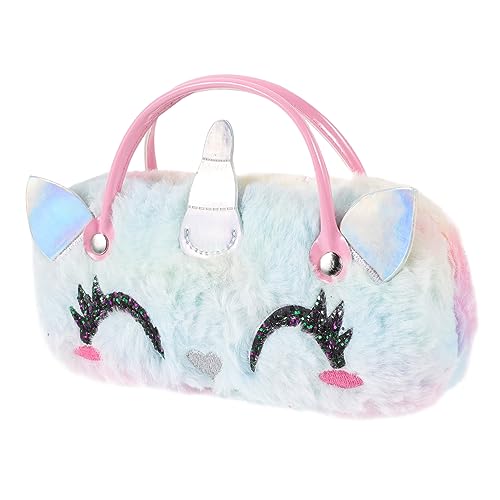 WRITWAA Brillenetui Aus Plüsch Für Mädchen Einhorn-brillenetui Mit Griff Reise-sonnenbrillenetui Zum Schutz von WRITWAA