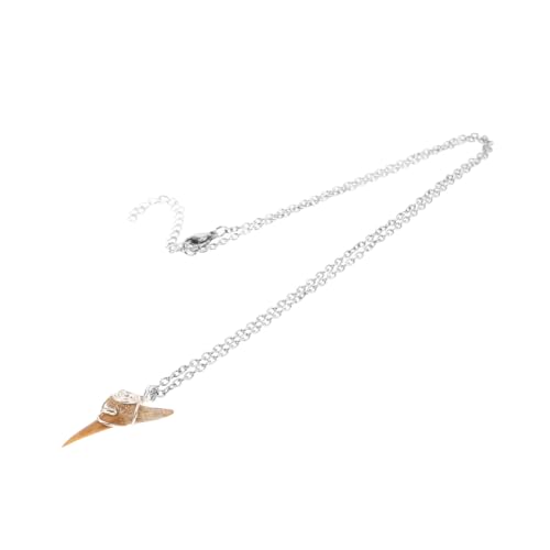 WRITWAA Einstellbare Haifischzahn Halskette mit Metallband Handgefertigter Anhänger Authentisches Sommer Schmuckstück für Damen und Herren Einzigartiger Tier Schmuck von WRITWAA