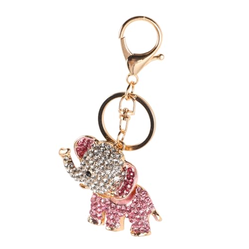 WRITWAA Stylischer Elefant Schlüsselanhänger Mit Strass Für Frauen Glitzerndes Taschenanhänger- Niedlicher Elefant Schlüsselring Begleiterin Für Handtaschen Und Geldbörsen von WRITWAA