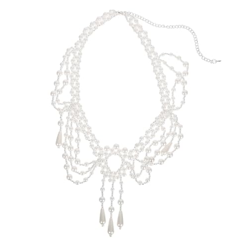 WRITWAA Elegante Pearl Choker Halskette aus Künstlichen Perlen Vielseitiges Schmuckstück für Damen und Mädchen Leichtes Komfortables Design Passend zu Hochzeiten Abendkleidern und Casual von WRITWAA