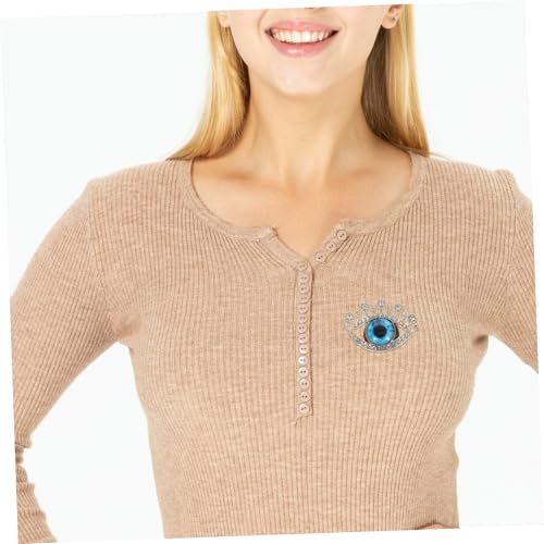 WRITWAA Elegante Retro Evil Eye Brosche Damen Kurz Corsage Schmuck Strass Pin für Cardigans Anzug Modisches Statement Accessoire WRITWAA Elegante Retro Evil Eye Brosche Damen Kurz Corsage Schmuck Strass Pin für Cardigans Anzug Modisches Statement Accessoire von WRITWAA