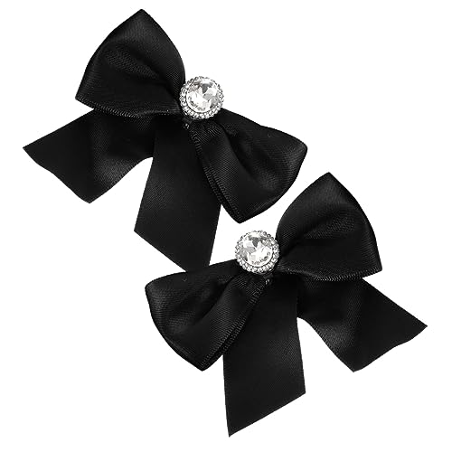 WRITWAA Elegante Schuhclips Mit Strass-schleife Abnehmbarer Schuhanhänger Für High Heels Für Hochzeit Verlobung Geburtstag Schwarz S0077 von WRITWAA