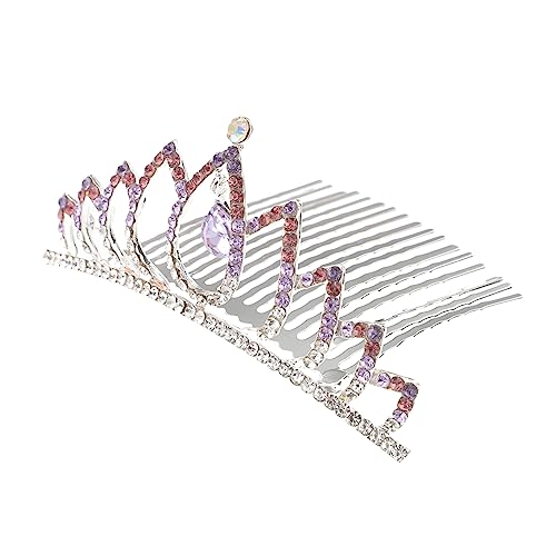 WRITWAA Elegante Strass Tiara Haarkamm Für Bräute Farbenfrohe Krone Mit Rhinestones Leicht Und Tragbar Perfekter Kopfschmuck Für Hochzeit Abschlussball Und Kostümparty von WRITWAA