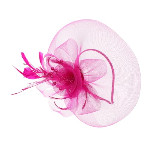 WRITWAA Fascinator-netz-haarspange Mit Feder-stirnband Leicht Und Atmungsaktiv Vintage-design Für Hochzeiten Bankette Und Partys Modischer Kopfschmuck Für Damen von WRITWAA