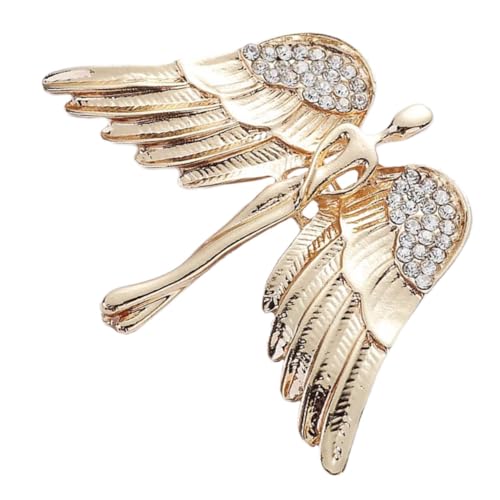 WRITWAA Schutzengel Anstecknadel Für Damen Zinklegierung Mit Strass Vielseitige Brosche Für Anzug Und Kleidung Elegantes Design Für Rucksack Und Hut Dekoration Für Verschiedene von WRITWAA