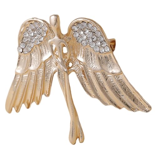 WRITWAA Engelsflügel Brosche Strasssteinen Anstecknadel für Damen und Herren Anzug und Mantel Dekoration Vielseitige Kleidungsbrosche für Besondere Anlässe von WRITWAA
