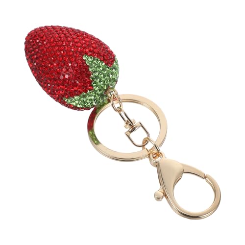 WRITWAA Erdbeer-schlüsselanhänger Für Handtaschen Dekorativer Obst-schlüsselanhänger Mit Strasssteinen Stilvoller Und Tragbarer WRITWAA Erdbeer-schlüsselanhänger Für Handtaschen Dekorativer Obst-schlüsselanhänger Mit Strasssteinen Stilvoller Und Tragbarer von WRITWAA