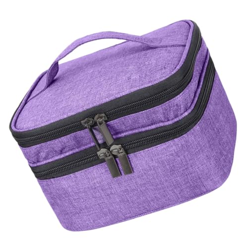 WRITWAA Essential Oils Aufbewahrungstasche Nagellack Organizer mit Abnehmbarem Boden Großem Fassungsvermögen und Sicherem Deckel für Ätherische Öle von WRITWAA
