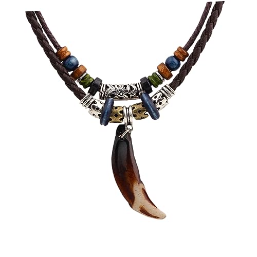 WRITWAA Ethnische Damen Halskette Alloy Pulloverkette Kreativer Anhänger Leicht Modischer Schmuck für Frauen Elegant Alltag Valentinstag von WRITWAA