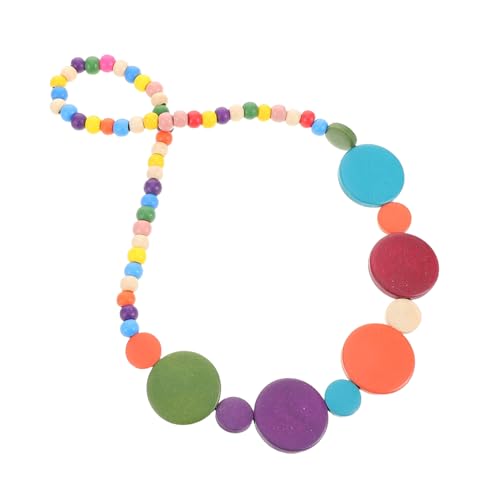 WRITWAA Holzperlenkette Bunt Ethnische Halskette Für Männer Und Frauen Farbiges Holzhalsband Boho-vintage-schmuck Stammes-halskette von WRITWAA