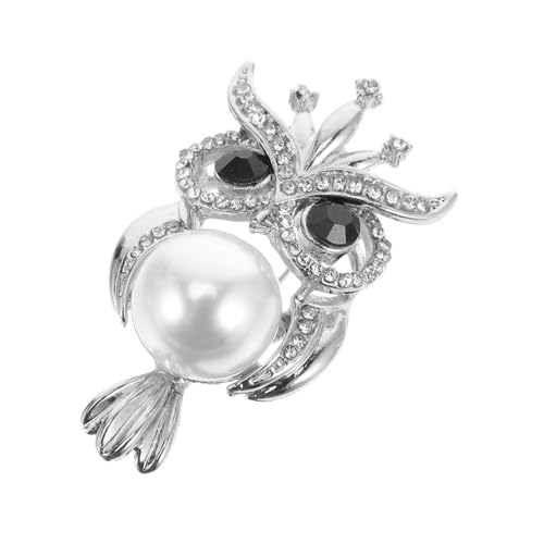 WRITWAA Eule Brosche für Damen Vintage Legierung Tier Schmuck mit Rhinestone Elegantes Accessoire für Freizeit und Hochzeitsoutfits Vielseitig Kombinierbar und Robust von WRITWAA