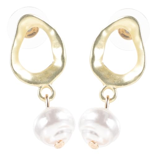 WRITWAA Europäische und Amerikanische Damen Ohrringe mit Natürlichen Vintage Frischen Süßwasserperlen Hängende Tropfenanhänger Modischer Damenschmuck Silberne Allergiefreie Ohrstecker von WRITWAA