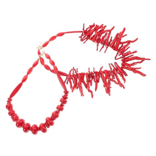 WRITWAA Extravaganter Roter Boho Choker Halskette Leichtem Kunststoff Auffälliges Korallen Design Sommerliche Strandkette für Frauen Modisches Statement Accessoire für Party und Reise WRITWAA Extravaganter Roter Boho Choker Halskette Leichtem Kunststoff Auffälliges Korallen Design Sommerliche Strandkette für Frauen Modisches Statement Accessoire für Party und Reise von WRITWAA