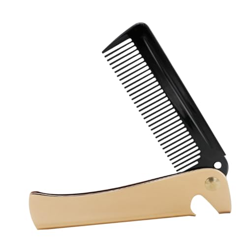 WRITWAA Faltbarer Haarkamm Tragbarer Static für Männer Haarpflegezubehör für Väter und Ehemänner Reisen und Styling von WRITWAA