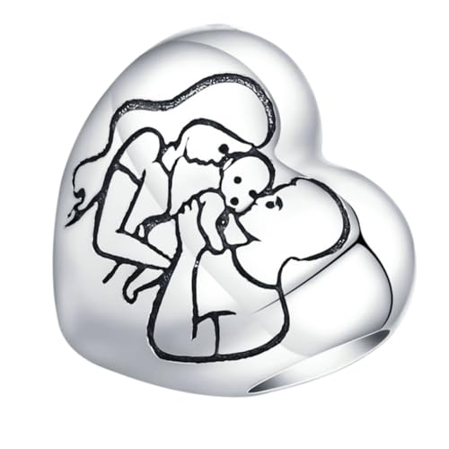 WRITWAA Familien Herz Anhänger Armband Schmuck für DIY Armbänder Kunsthandwerk Hautfreundlich Langlebig von WRITWAA