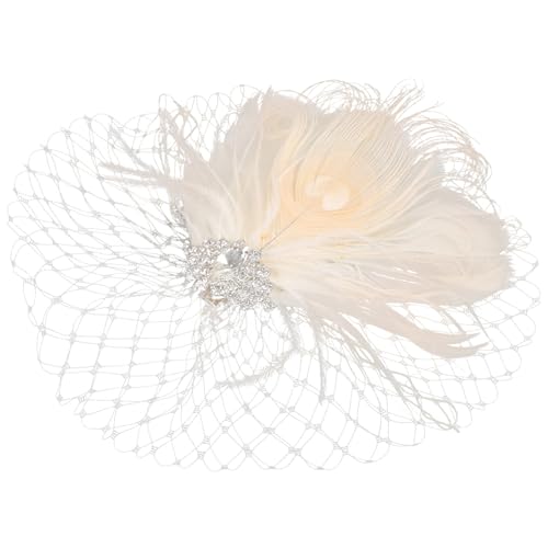 WRITWAA Fascinator-Haar Pfau vintage haarklammer hochzeitshaar schmuck Haarnadeln Hochzeit Braut Fascinator Kopfschmuck Fascinator-Kopfschmuck Jahrgang Clip Blumendekoration Kopfbedeckung von WRITWAA