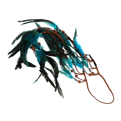 WRITWAA Boho Feder Kopfschmuck Stirnband Für Frauen Feder Haarband Böhmischen Stil Haar Zubehör Kopfbedeckung Für Party Strand Hochzeit Alltag von WRITWAA
