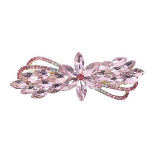 WRITWAA Federclip aus Strass Haarnadel lockig dünne Haarspangen Haarklammern für dicke Haare Clips für Haare Haarspangen für Frauen Haarspangen Dekoration Strasssteine Rosa von WRITWAA