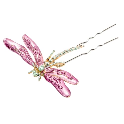 WRITWAA Festival Kopfschmuck Hochzeitshaarnadeln U Forme Haarnadeln Libellen-clip Haargabeln Braut- Haarklammern Haarschmuck Für Damen Haar Stecken Bobby Legierung Rosa von WRITWAA