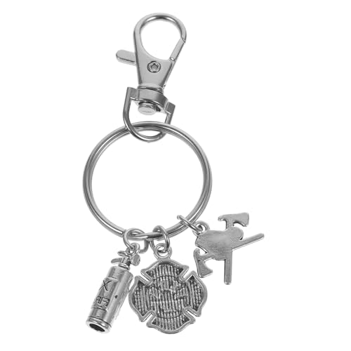 WRITWAA Feuerwehrmann-Schmuck-Rucksack-Anhänger Schlüsselhalter Feuerwehrmann-Schlüsselanhänger für Männer abstecknadeln wandverkleidung tragbares Schlüsselanhänger- Taschenanhänger von WRITWAA