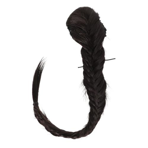 WRITWAA Fischgrätenzopf Perücke Pferdeschwanz Verlängerung Lockige Haarverlängerungen Für Frauen Zopf Haarverlängerung Lockiges Haar Pferdeschwanz Lockige Pferdeschwanz von WRITWAA