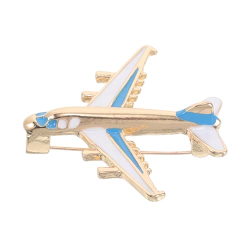 WRITWAA Flugzeug Brosche für Frauen Anstecknadel Legierung Vielseitiges Accessoire für Diy Design Perfektes Schmuckzubehör für Rucksack und Kleidung Blau von WRITWAA