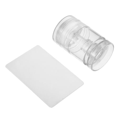 WRITWAA French Tip Nail Stamp Transparenter Silikon Stempel Verstellbarer Rotierender Nail Art Stamper für French Manicure Präzise Sichtbarkeit Einfaches DIY Nageldesign für Anfänger und von WRITWAA