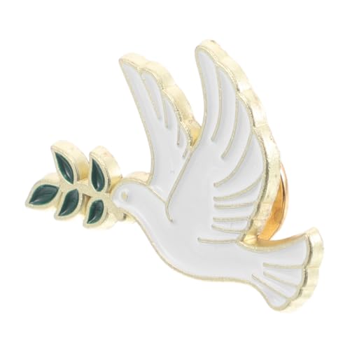 WRITWAA Friedenstaube Brosche Metall Anstecknadel mit Olivenzweig Symbol für Harmonie und Dekoratives Reversschmuckstück für Damen und Herren Vielseitig für Kleidung Taschen Mäntel und von WRITWAA