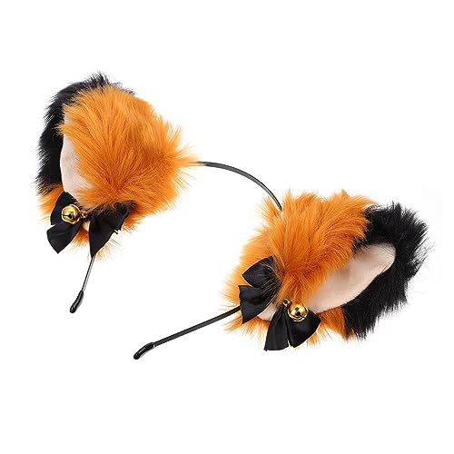 WRITWAA Katzenohren Haarband Aus Stoff Cosplay-haarreif Mit Plüschohren Party-haarband Als Katzenohr-stirnband Für Junge Mädchen von WRITWAA