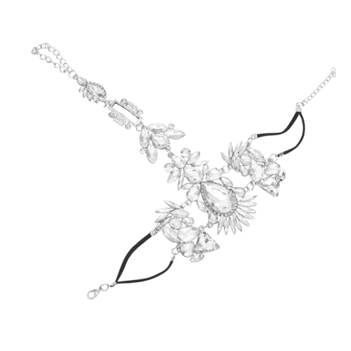 WRITWAA Fußkettchen Kette Fußkettchen Mondstein Funkelnde Fußkette Damen Naturstein Perlen Schmuck Fußketten Fußkette Fußschmuck von WRITWAA