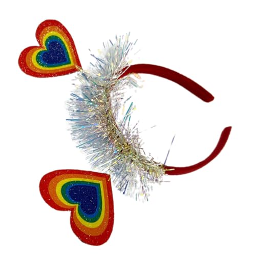 WRITWAA Regenbogen Stirnband Haarreifen Pride Month Accessoires Party Kopfbedeckung Cosplay Stirnband Haar-accessoires Dekoration von WRITWAA