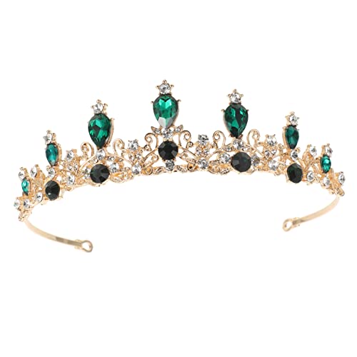 WRITWAA Geburtstagskrone Haarschmuck mit Strass Tiara Stabile Legierung Haarschmuck für Mädchen Prinzessinnen Krone Accessoire für Party und Hochzeit von WRITWAA