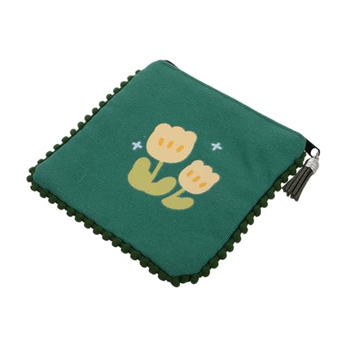 WRITWAA Cute Tassel Münzbeutel Für Damen Tragbare Canvas Geldbörse Für Münzen Kleine Reißverschlusstasche Für Mädchen Und Junge Mädchen Organisiert Kleingeld Effizient von WRITWAA