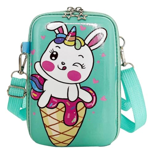 Geldbörse Schöne Einzelne Umhängetasche Tasche Für Kleine Mädchen Cartoon-Einhorn-Tasche Cartoon-münzbeutel Einhorn Tasche Cartoon Einzelne Umhängetasche Niedlich Kindertasche PVC von WRITWAA