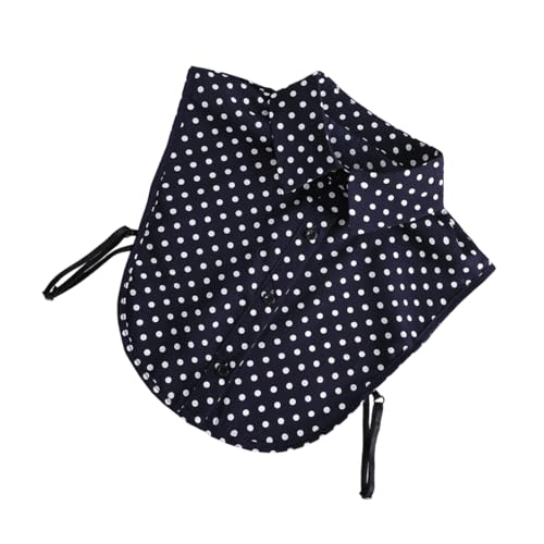 WRITWAA Gepunkteter Kragen Halbhemden Gefälschter Kragen Hemdeinsatzkragen Bluse Hemdkragen Bluse Gefälschter Kragen Bluse Halbkragen Frauen Halber Kragen Kleid Bluse 100% Polyesterfaser von WRITWAA