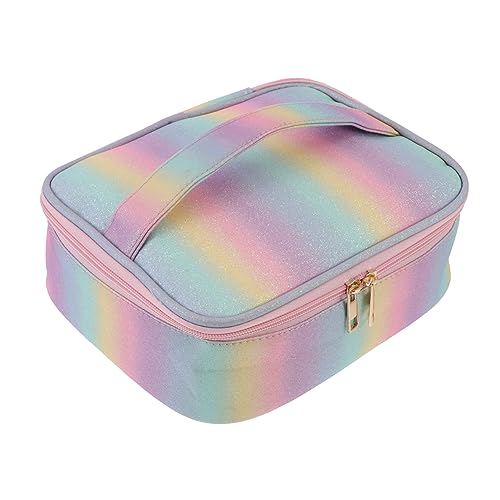 WRITWAA Gestreifte Reise-kulturtasche Aus Hochwertigem Material Praktische Aufbewahrungstasche Für Kosmetika Körperpflegeartikel Servietten Handy Geldbörse Schlüssel Und Täglichen von WRITWAA