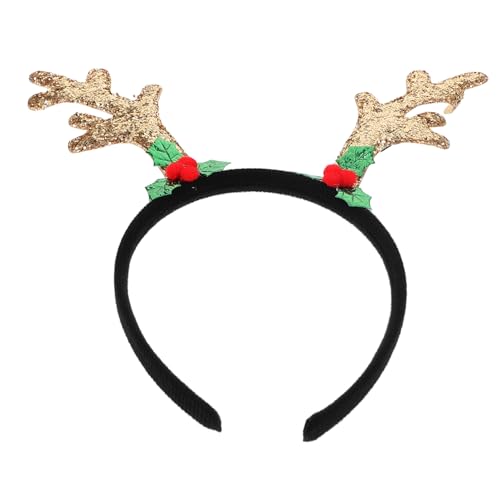 WRITWAA Geweih Stirnband Für Frauen Haarband Elch Horn Accessoire Für Party Weihnachts Dekoration Mit Angenehmer Textur Und Haltbarem Material von WRITWAA